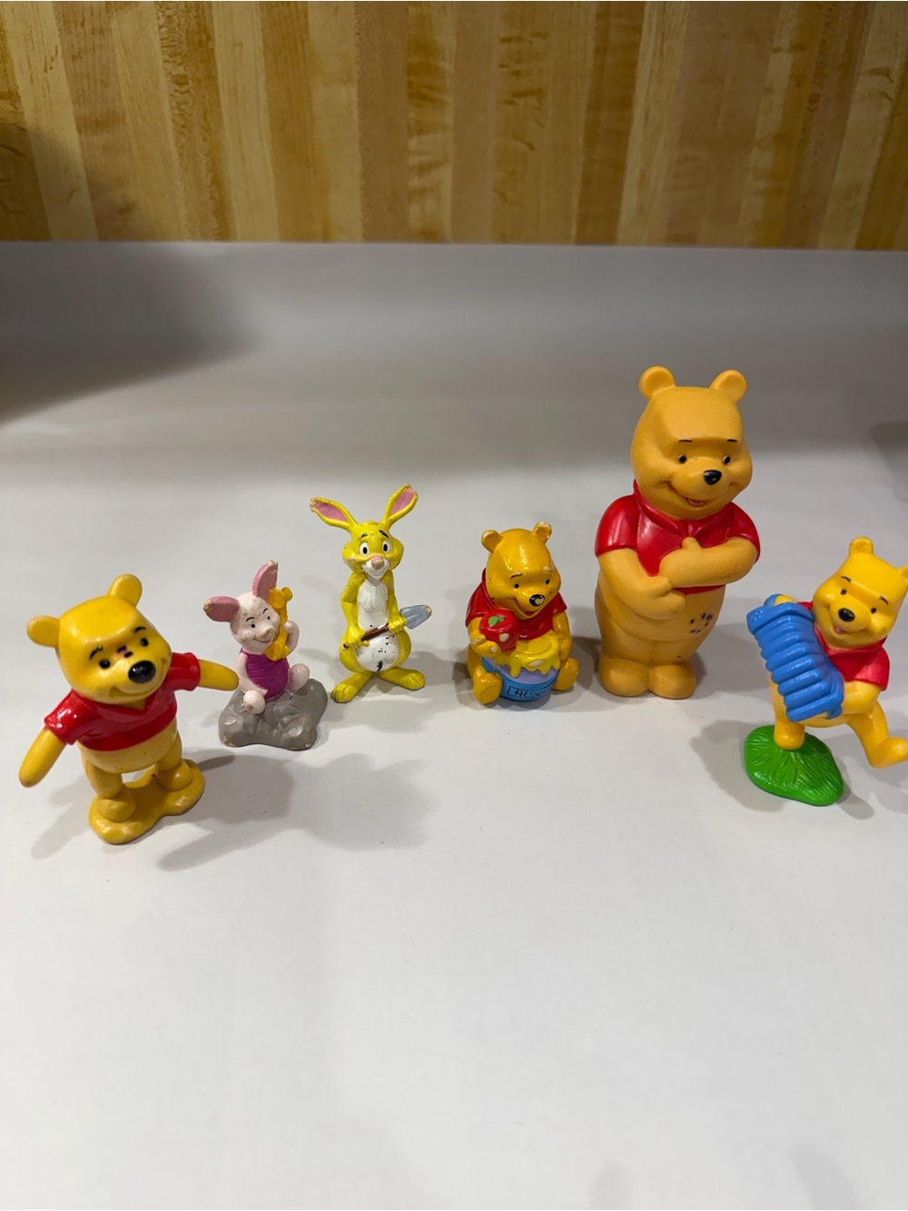 Disney Winnie the Pooh Yellow and Red Figurine Toy Set